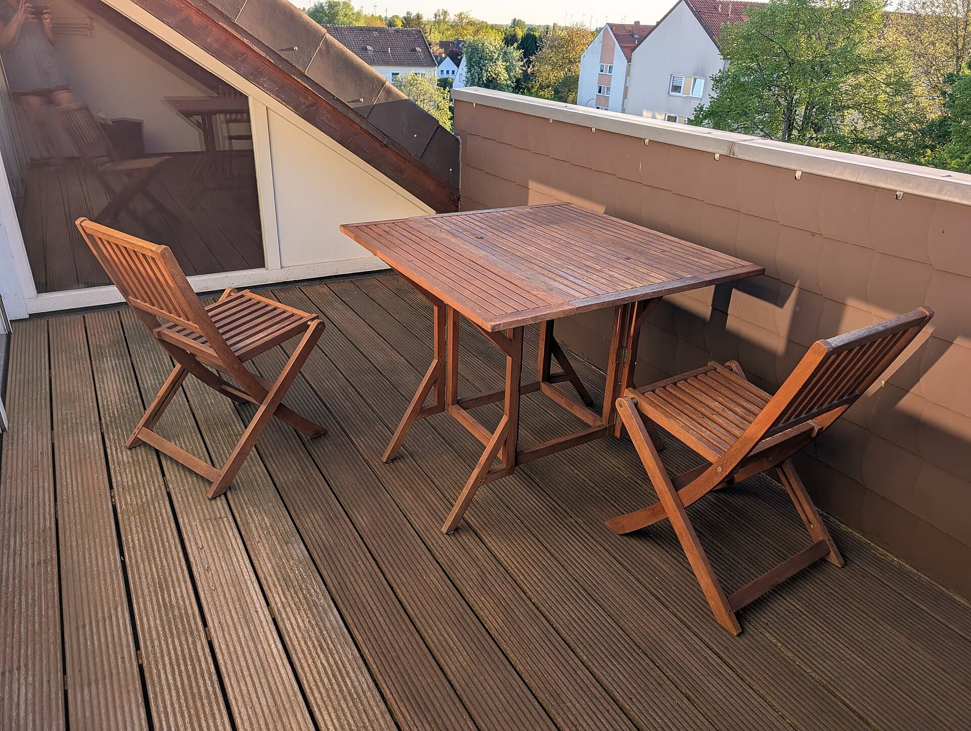 Outdoor furniture on a terrace