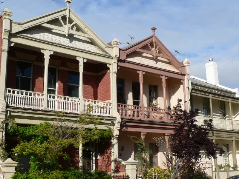 Timber terrace houses in Madden Street, Albert Park
